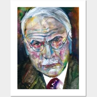 CARL JUNG - watercolor portrait .5 Posters and Art